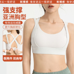 Sports bra, quick-drying, shock-proof, high-intensity yoga top, beautiful back vest, running fitness wear, bra, yoga wear for women