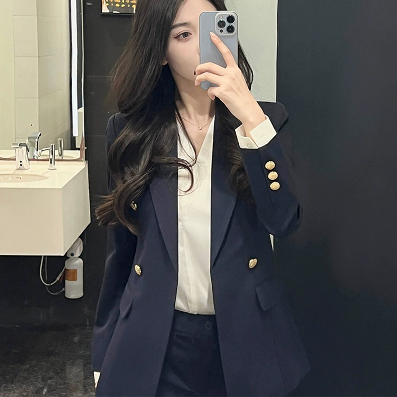 XZ168B-ретро куртка женская больших размеров женская одежда толстый костюм мм куртка для интервью рабочая одежда хост профессиональные женщины