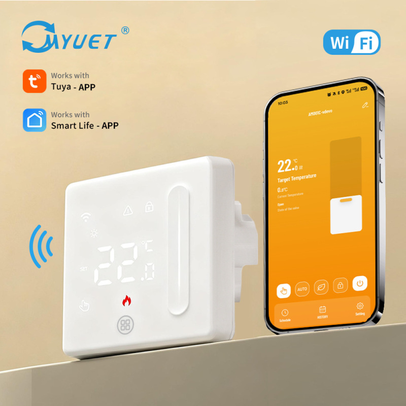 Tuya's New Thermostat, New Cross-Border Indoor Temperature Controller, Electric Heating System Temperature Controller with Wifi Control Tuya's New Thermostat, New Cross-Border Indoor Temperature Controller, Electric Heating System Temperature Controller with Wifi Control