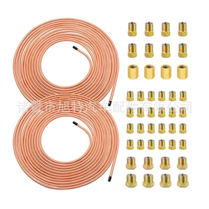Elastik sinklənmiş ərintili əyləc kabel borusu 3/0.8kg dəsti + 4 mis + 8 Amerika əyləc borusu