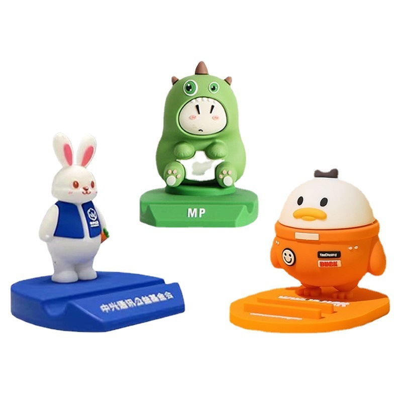 PVC 携帯電話ホルダーフリーデザインクリエイティブギフトデスクトップ装飾品 PVC ソフトプラスチック人形漫画携帯電話ホルダー|undefined