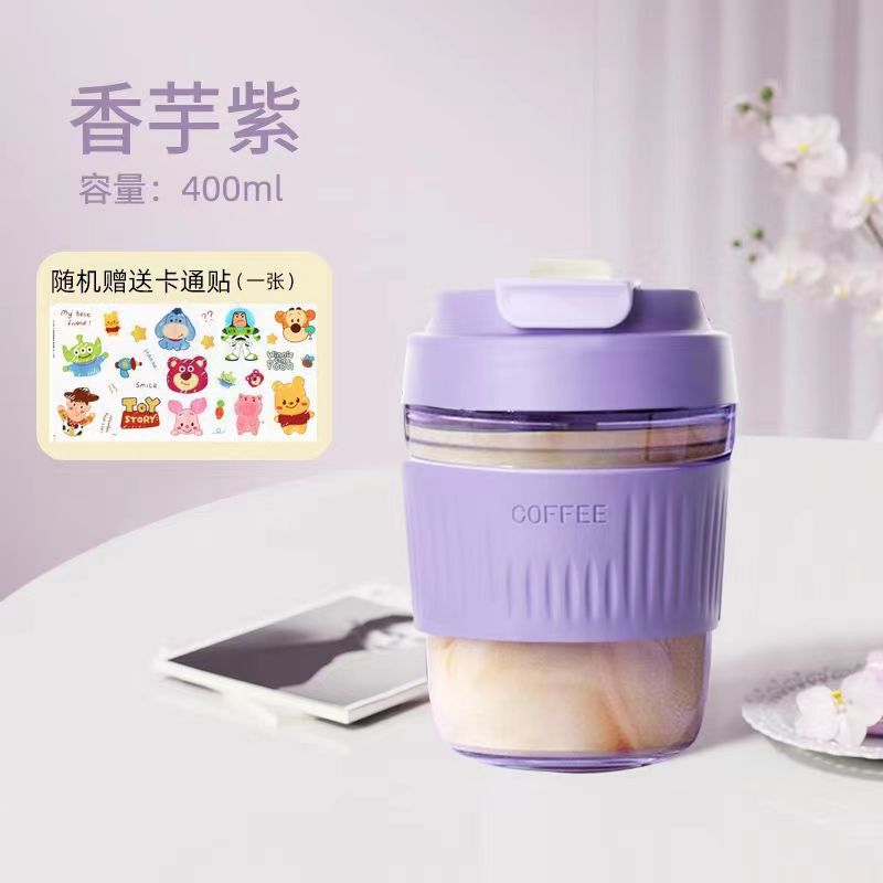 新商品のマカロン色のグラスは携帯してお茶のコップを随行して、手持ちのストローの双飲のコーヒーカップの卸売りの贈り物を持ちます。|undefined