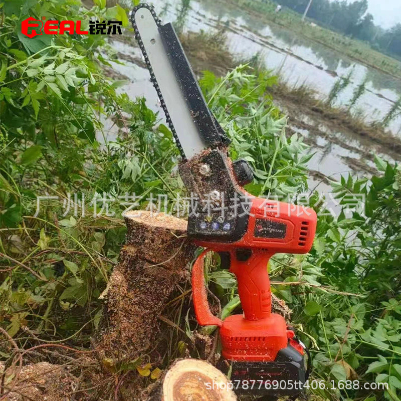 锐尔锂电单手锯家用小型无刷户外代木锯充电式链锯手持电锯电动锯