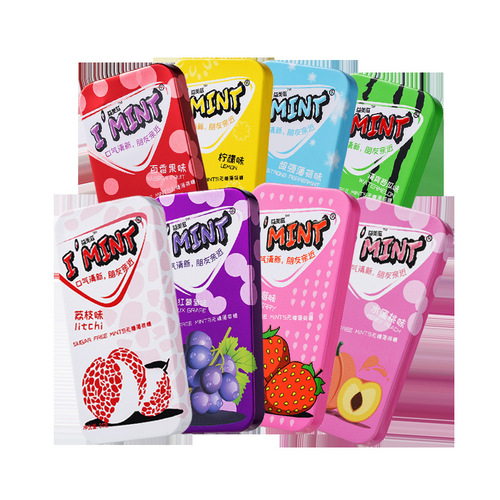 IMINT Sugar-Free Gum for Children - Leisure, Internet Star Snack, Mint Candy, Throat Moisturizing, Fresh Breath Hard Candy - Wholesale 21g