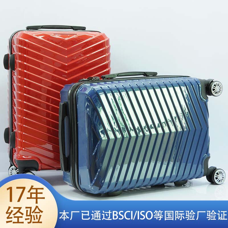 Foreign Trade Abs+Pc Glossy Three-Piece Trolley Case Universal Wheel Suitcase Custom Logo Boarding Suitcase