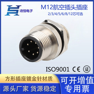M12-7pin��˹��^���i�A�Pֱ��ʽ�尲�b��������ˮ�B����