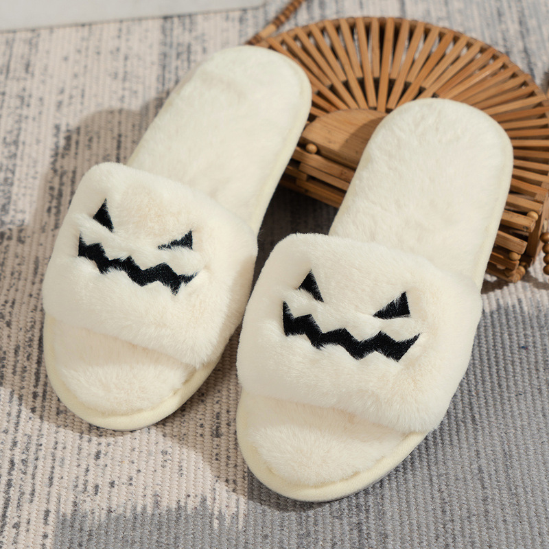 New Halloween Xiaoxiang trendy internet celebrity cross-border European goods Four Seasons home non-slip woolen slippers factory wholesale direct sales