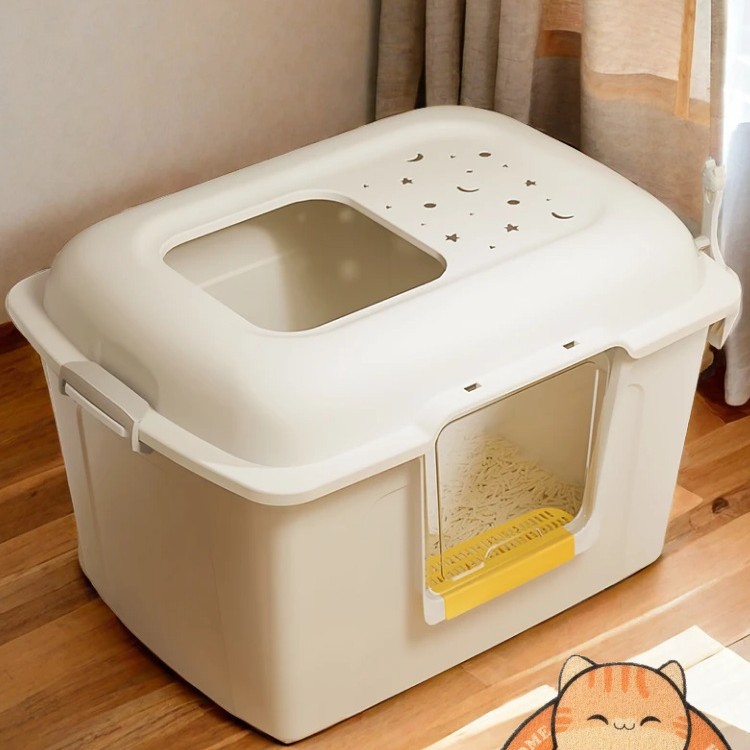 고양이 쓰레기통, 물 튀김 방지 매트, 메인 케이트 고양이, 래그돌 고양이, 완전히 밀폐되지 않은 개방형, 대형 특대형 고양이 화장실 재고 있음