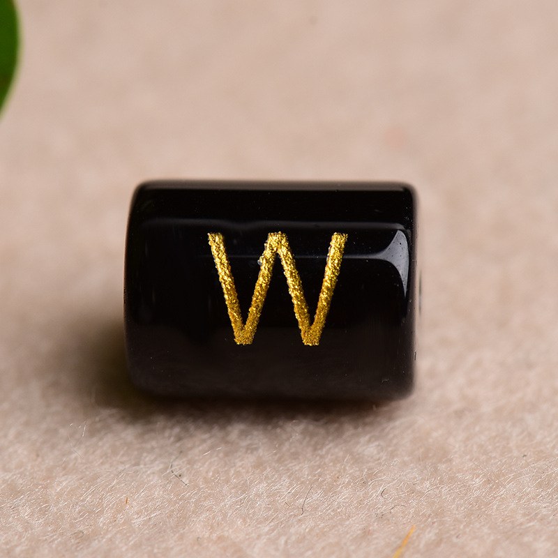 Simple Style Style 1 Piece Glass Letter Satin DIY Jewelry Accessories Beads