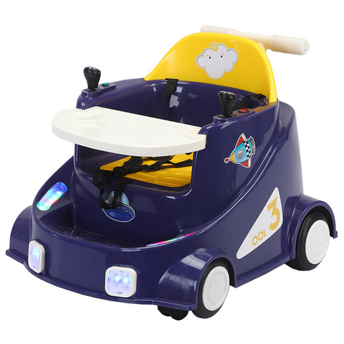 Electric Drift Car for Children 1-3 Years Old, Stroller Car with Remote Control, Trays, Learning to Walk Car, Charging Toy Car