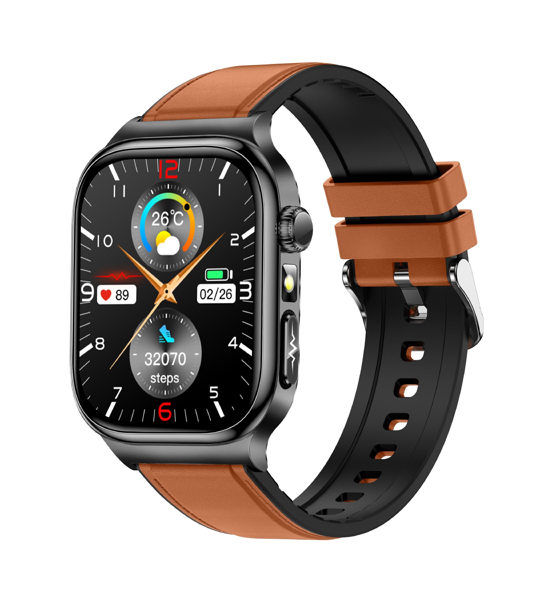 Smartwatch med ekg, blodtryksmåling og bluetooth-opkald_voghion.com