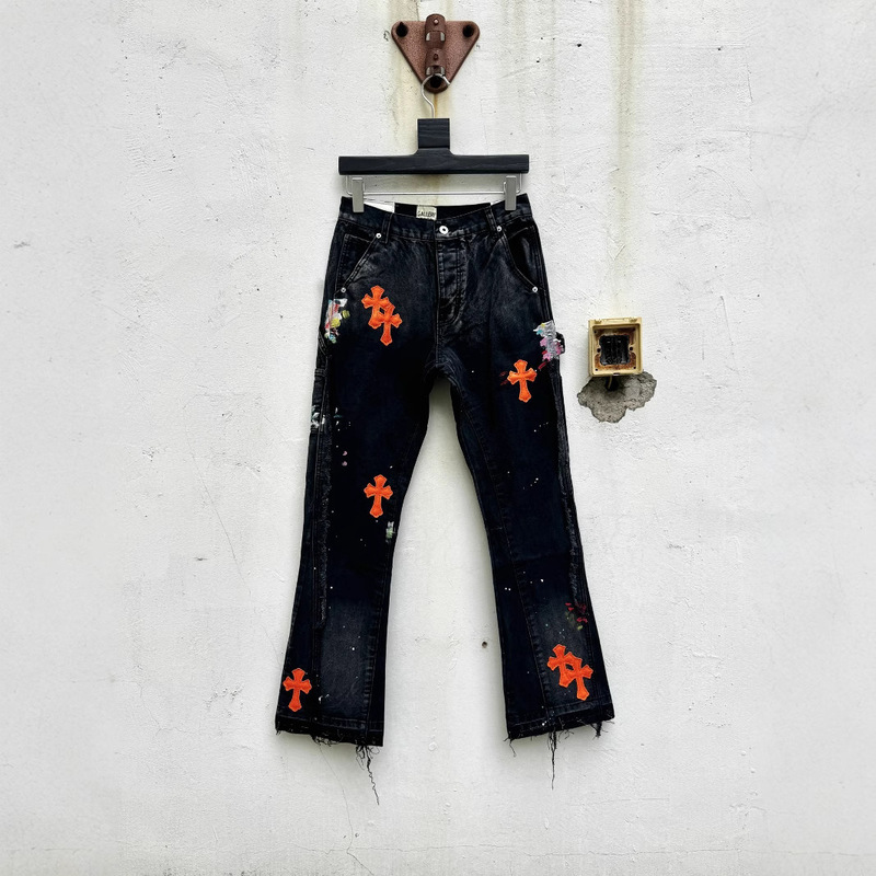 GALLERYDEPT Stitching Sticker Picro Cross Splash Ink Denim Horn Wash Water Old Stitching Jeans