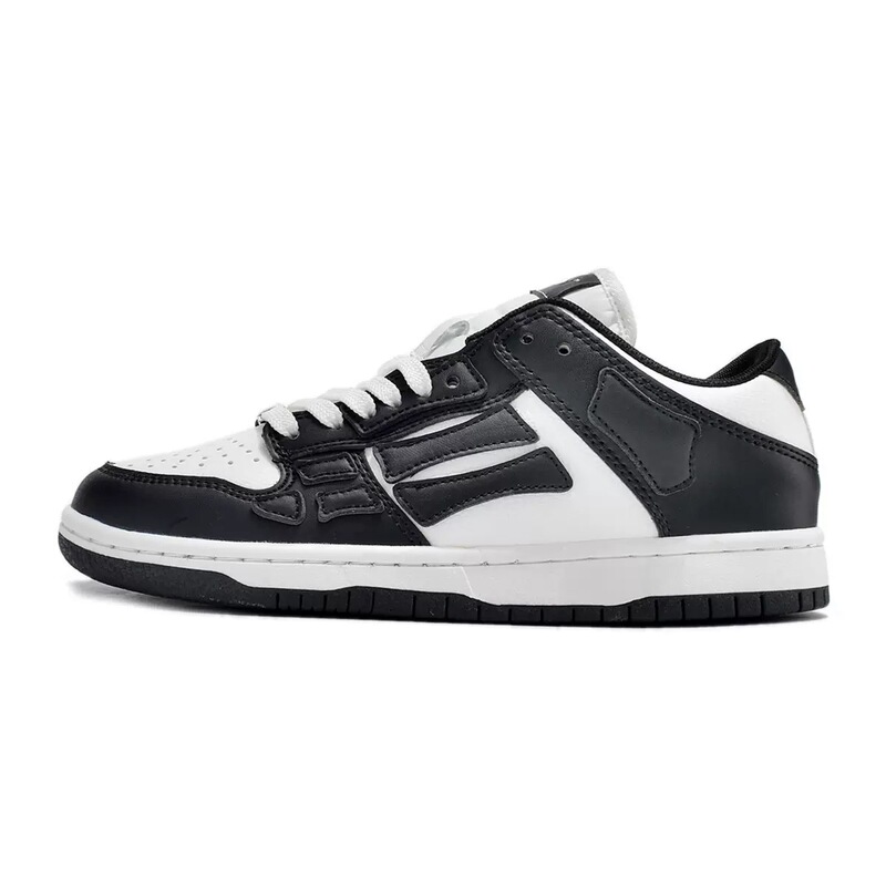 Amiri Bone Shoes Versatile Trendy Low-Top Black and White Men's Sneakers Putian Summer High Version Casual Sports Women's Shoes