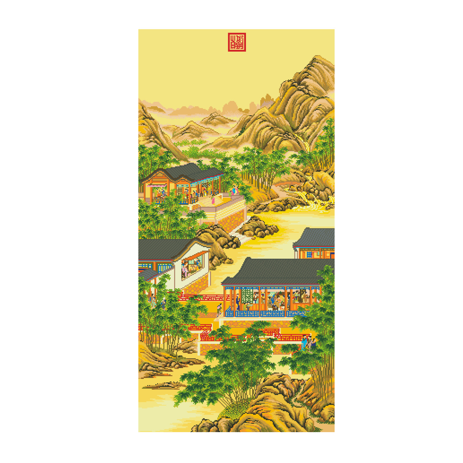 Mona Lisa real Cruz puntada Yongzheng Diciembre-Octubre pintura estatua nuevo chino pintura decorativa bordado hecho a mano