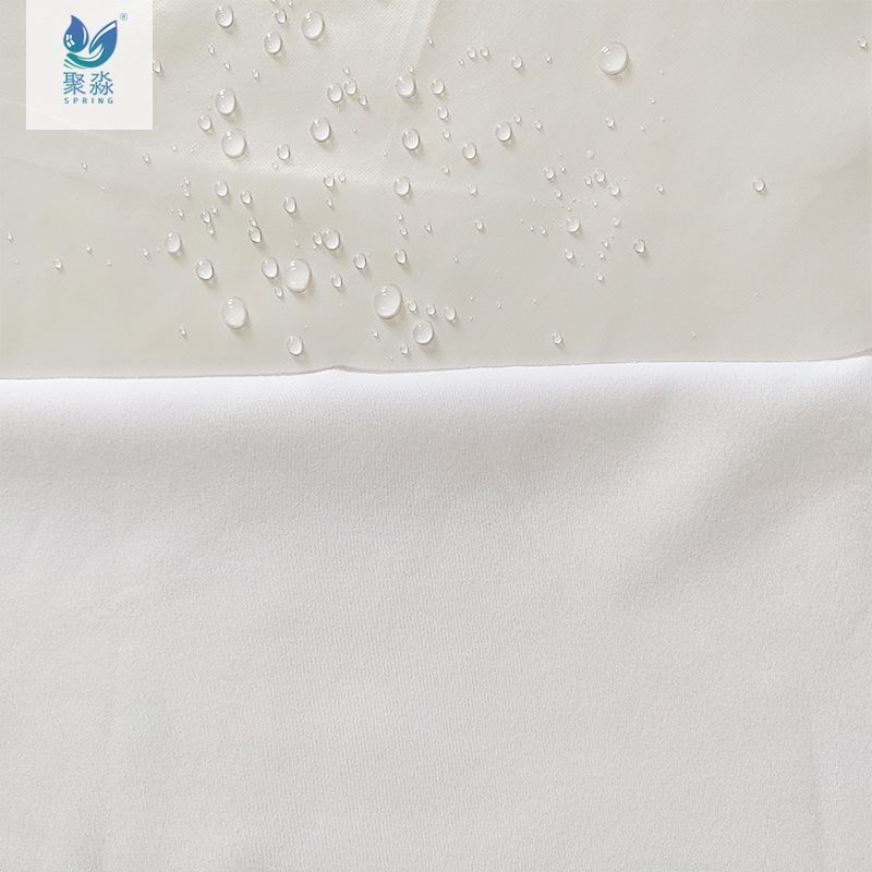 漂白磨毛布复合2sTPU防水面料床笠隔尿垫厂家直销
