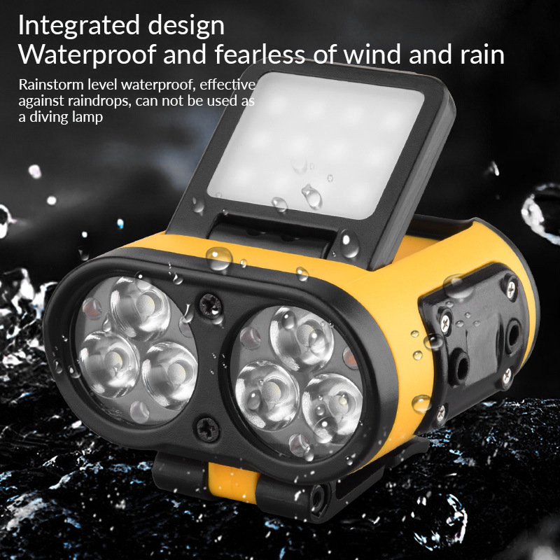 Cross-Border New White Laser Multi-Function Sensor Headlamp Red Blue Warning Multi-Angle Adjustable Digital Display Hat_voghion.com