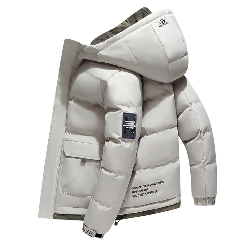 Winter down jacket with down, hoody, Korean style, increased thickness