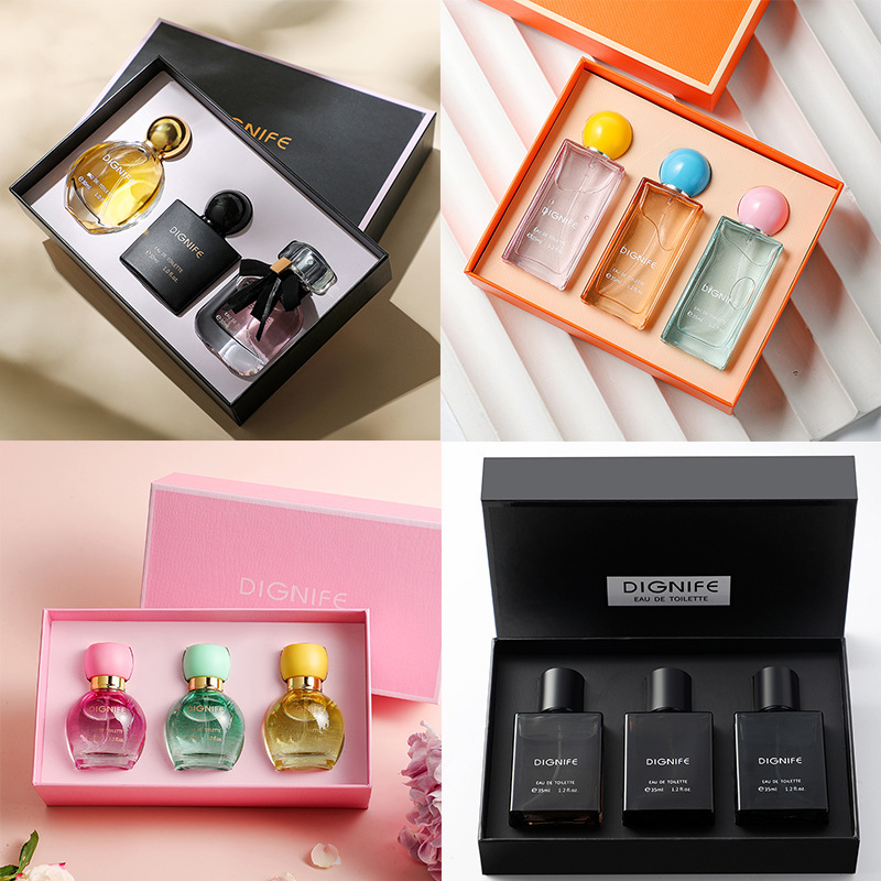 Transfronterizos directos para mujeres perfume caja de regalo set de agua libre pato negro revertido set de perfume parisino tres piezas al por mayor