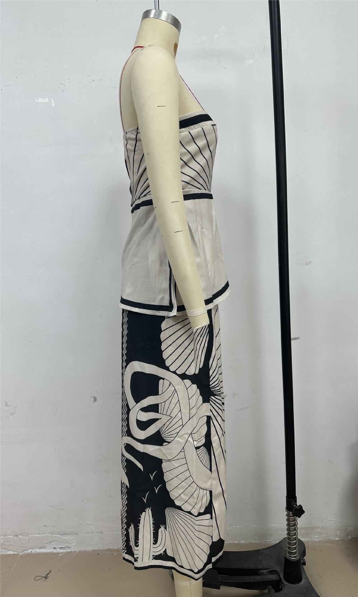 259g Weight Sleeveless Sleeve Length Skirt Dresses Type Polyester Fabric Type Skirt Co-ord Set Sets Type 2 Pieces Set Quantity Holiday, Beach Occasion Strapless Neckline Slim Fit Type Shell Pattern Summer Season Women's Gender Vacation Style Backless Craft Holiday Beach Women's Vacation Shell Polyester Skirt Co-ord Set Skirt Sets 5
