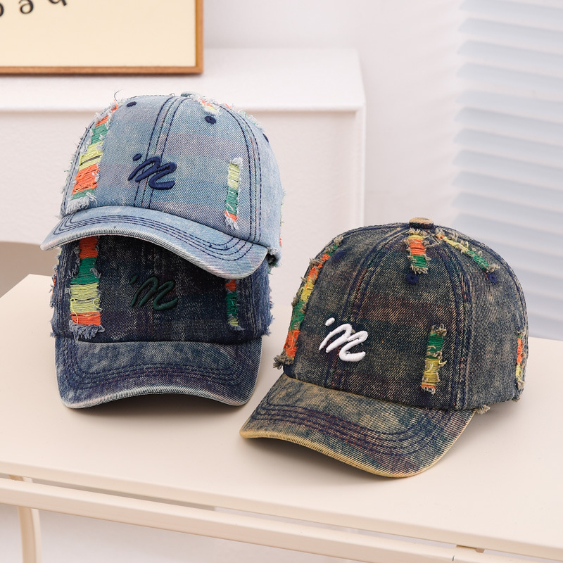 Ins versión coreana de la gorra de mezclilla para bebés primavera y otoño, gorras de béisbol para niños, niños y niñas, sombreros viejos
