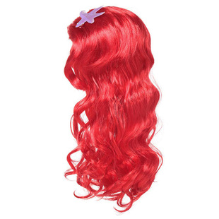 Cosplay Anime Wig Little Mermaid Wig Ariel Princess Wig Red Long Curly Hair Starfish Wig