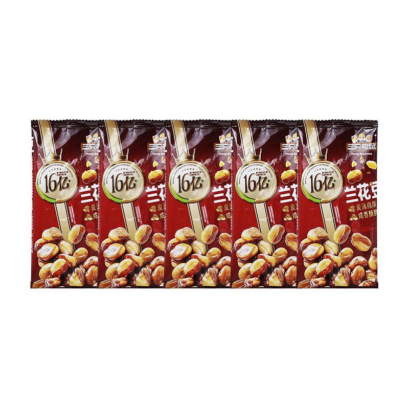 三只松鼠牛肉味兰花豆30g休闲便携零食解馋小吃干果炒货包邮