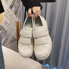 2023 New Velcro thick-soled irregular big-toe shoes two-wear white shoes 32-34 sizes 41-44 single shoes