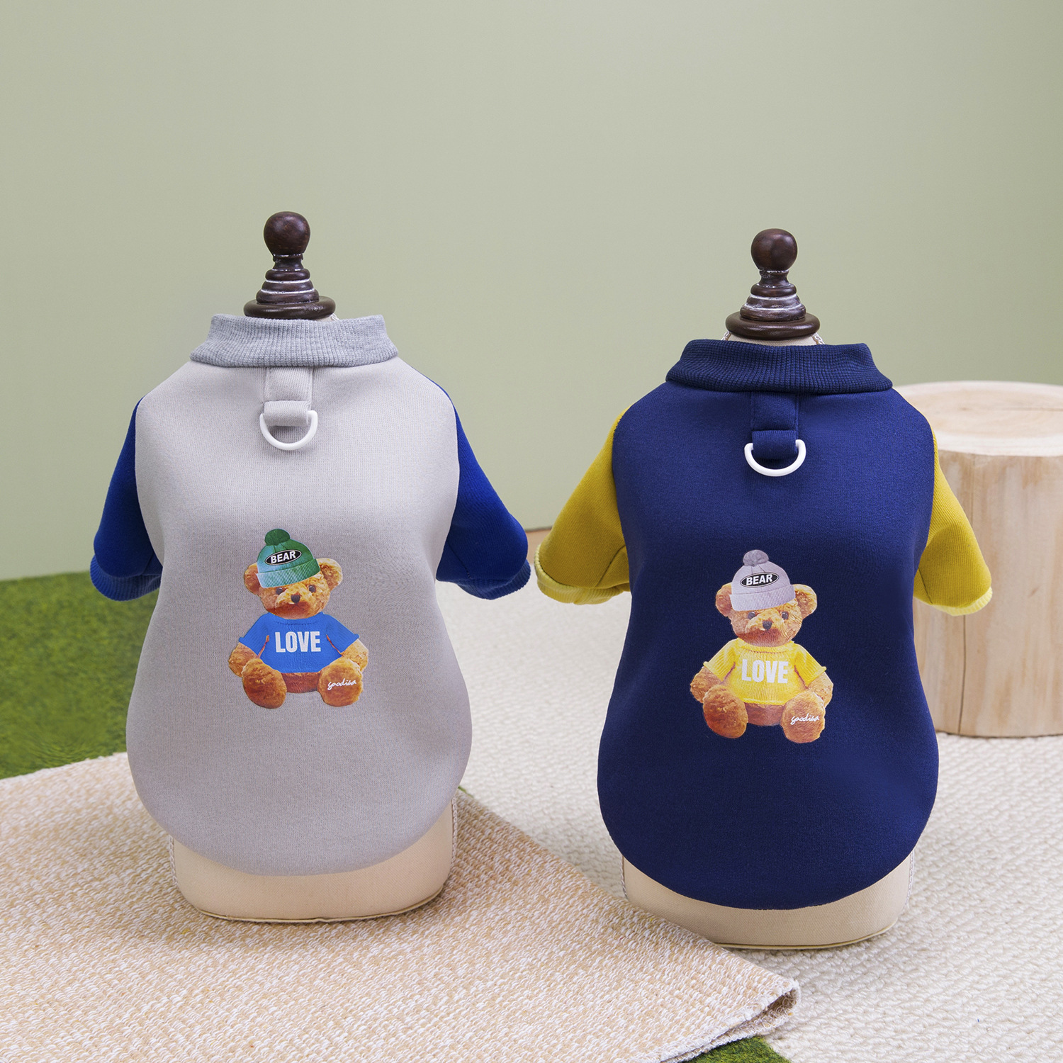 新款秋冬宠物衣服加厚保暖猫咪泰迪比熊中小型犬宠物衣服爱熊卫衣