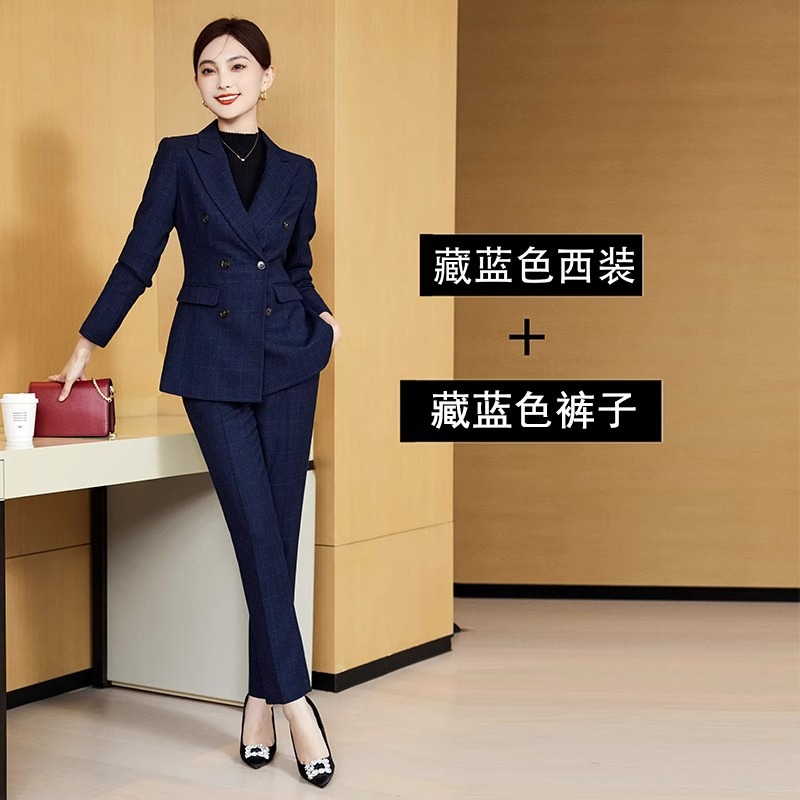 職業服女性ファッションスーツ女性秋冬新型ファッションスーツビジネス交渉作業服コート