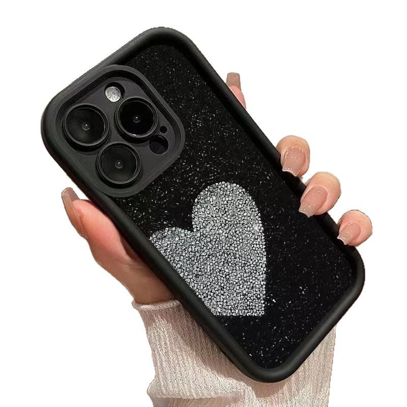 El amor brillante es adecuado para la funda del teléfono móvil Apple 16Promax Japón y Corea del Sur estilo ins iPhone15/14/13 Europa y América 12/