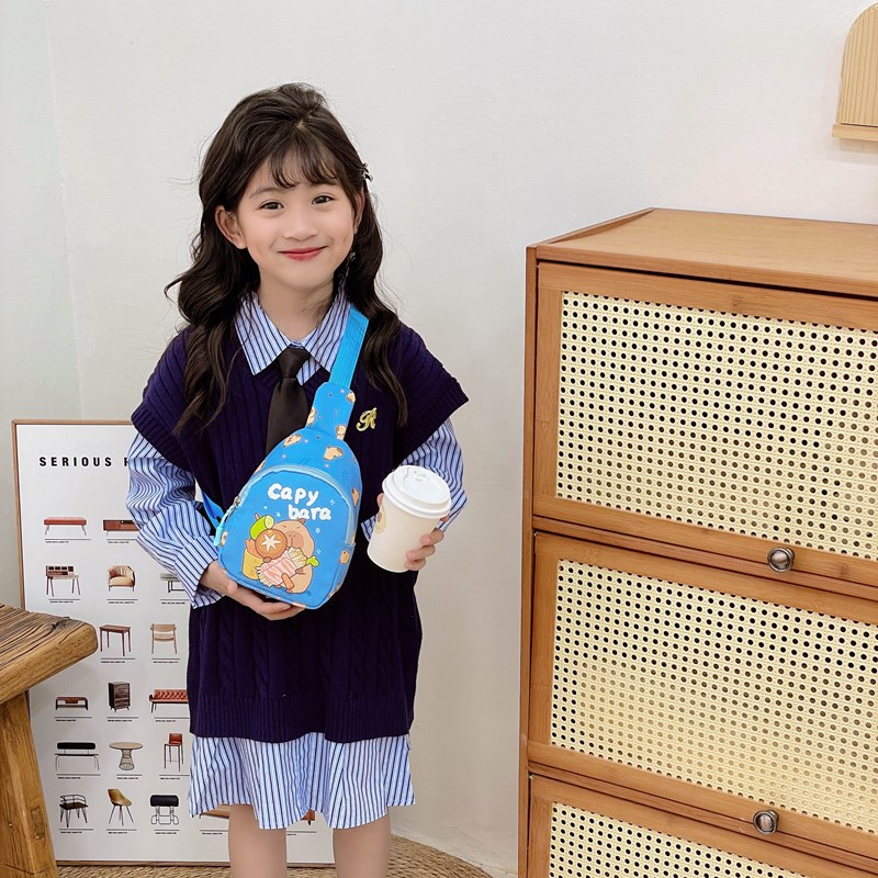 Capibala bolso de pecho de dibujos animados japoneses encantadores mini bolso de bebé 2025 nuevo bolso de impresión para niños