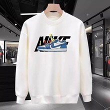 外贸出口商场专柜剪标潮牌卫衣秋冬新款印花长袖男女宽松加绒外套