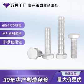 铝螺丝外六角螺栓m436大平头铝合金材质2024阳极氧化手拧螺钉定制