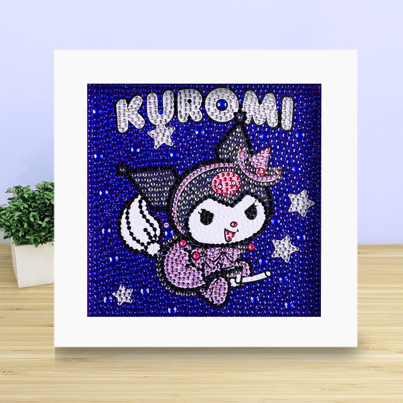 Pintura de diamante DIY con marco de fotos para enviar lleno de diamantes y pintura de diamantes para hacer pintura al óleo de dibujos animados educativos para niños 2024 ladrillo pegajoso y diamantes brillantes