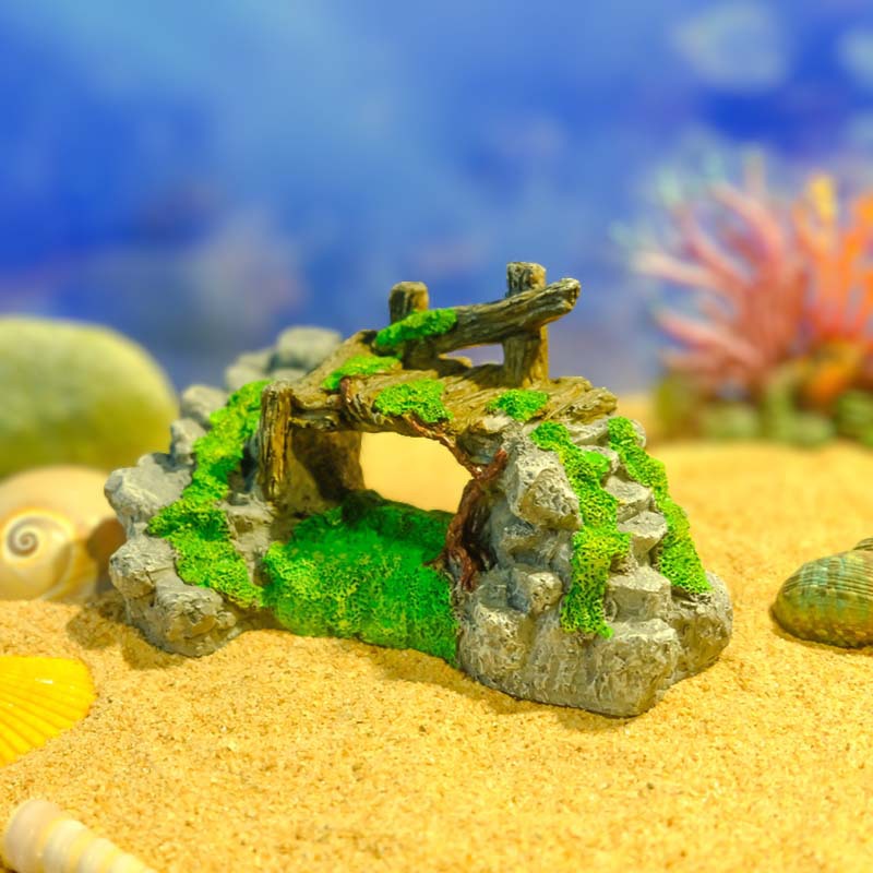 Artesanías de resina para acuarios, puentes grandes, medianos y pequeños, peces tropicales, nuevas artesanías decorativas de peceras