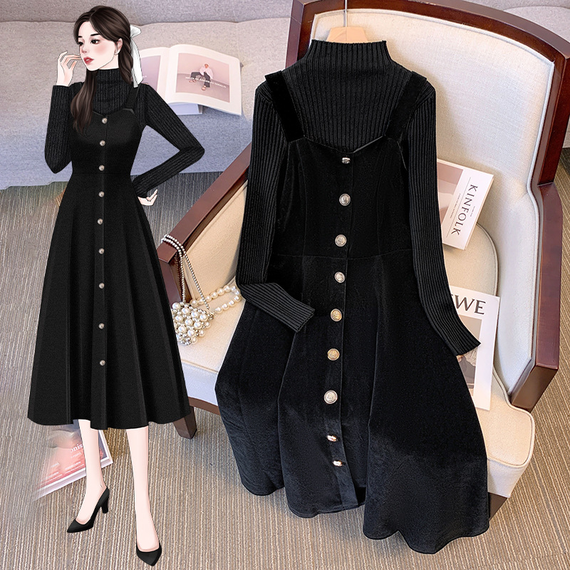 M-4XL大きいサイズトップス、ワンピース、2点セット