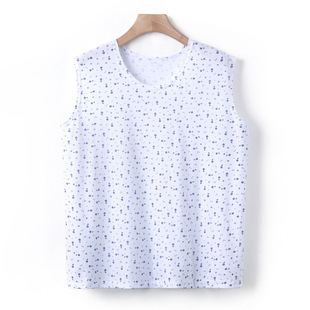 Middle-Aged and Elderly Mothers Loose Bottoming Sleeveless Vest Women's Summer Thin Casual T-Shirt Women's Singlet Vest