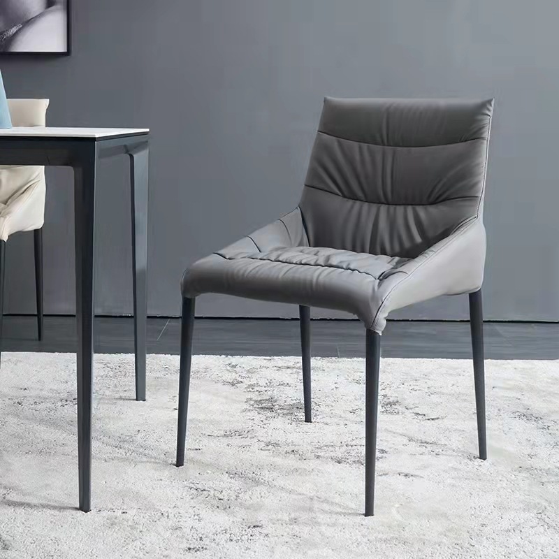 Silla de comedor nórdica moderna y simple, lujosa y ligera, silla de respaldo confortable, silla de conversación casual de hotel pequeño