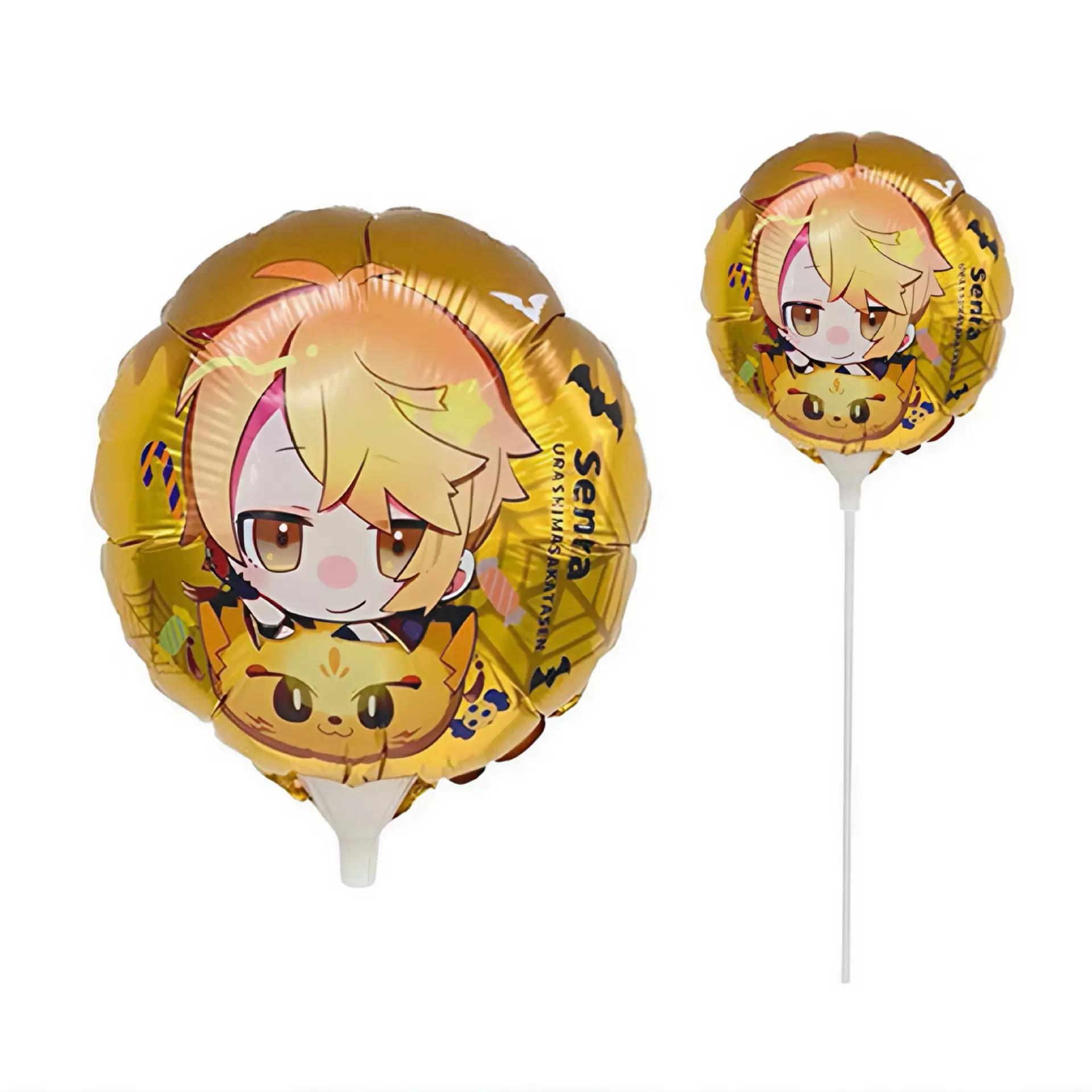 跨境卡通动漫铝膜气球儿童充气手持气球装饰品10寸气球制作气球