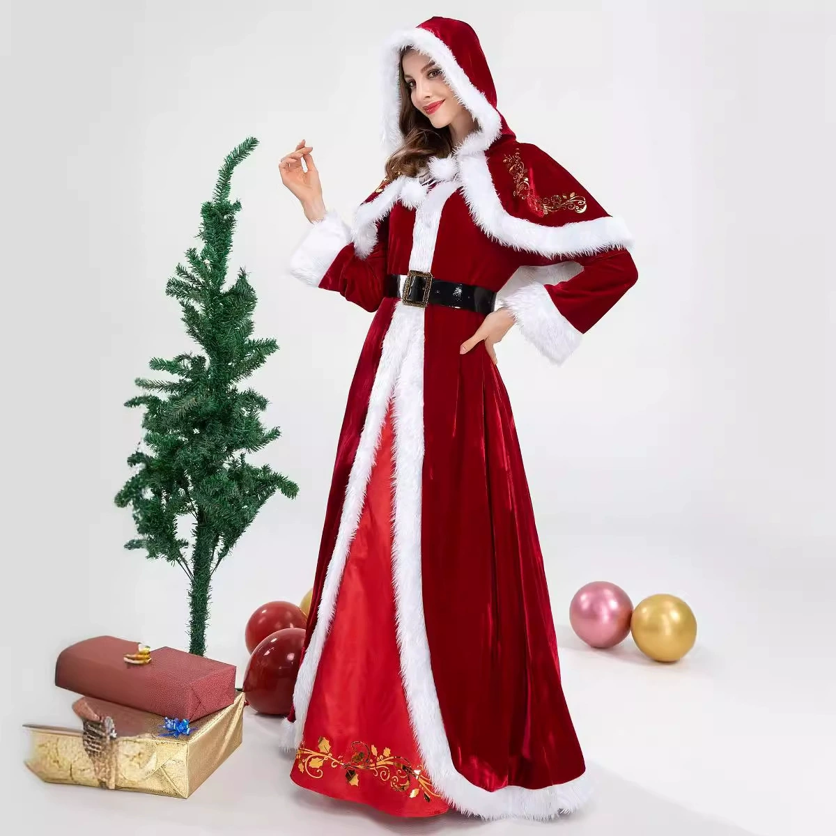 Новогоднее платье королевы размера M-XXL, костюм на Рождество, рождественские костюмы, костюм на вечеринки
