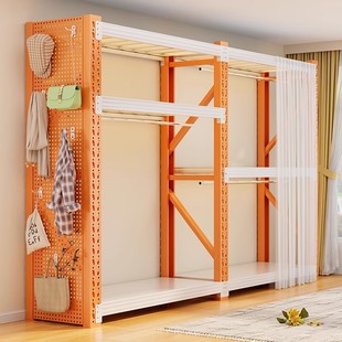 Open Clothes Rack Bedroom Storage Cabinet Simple Assembly Floor-Standing Storage Rack Coat Rack Rental Room Shelf Wardrobe
