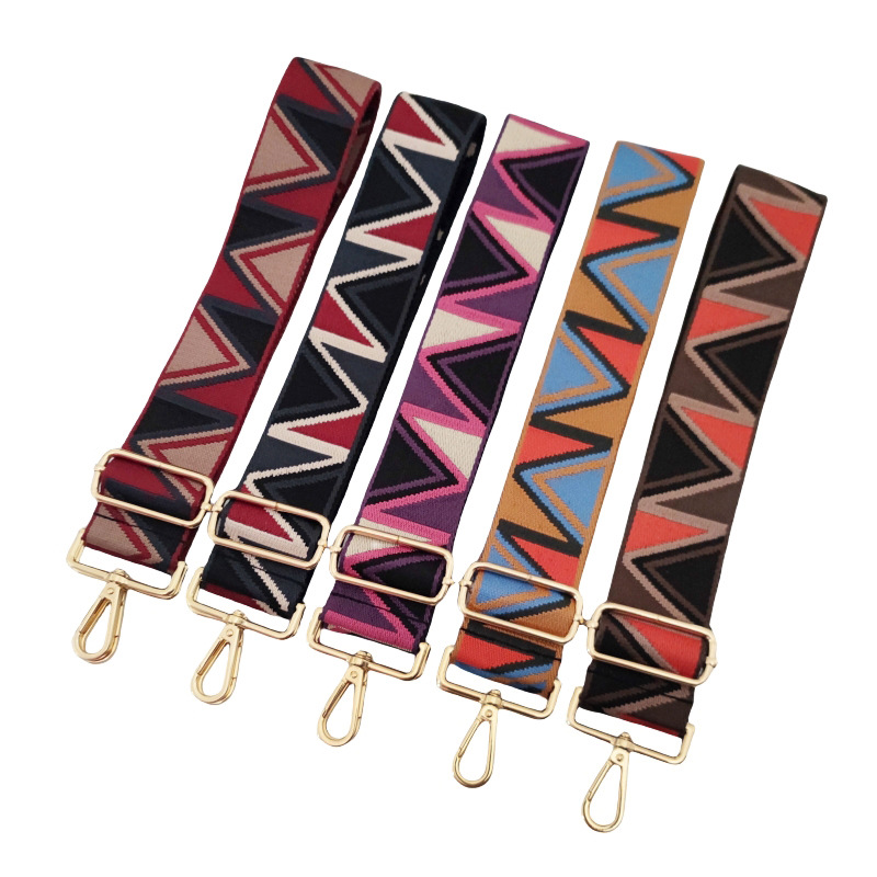 Polyester Cotton Geometric Bag Strap display picture 3