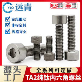 TA2钛合金螺丝纯钛DIN912杯头内六角钛螺钉螺栓M3M4M5M6M8M10M12
