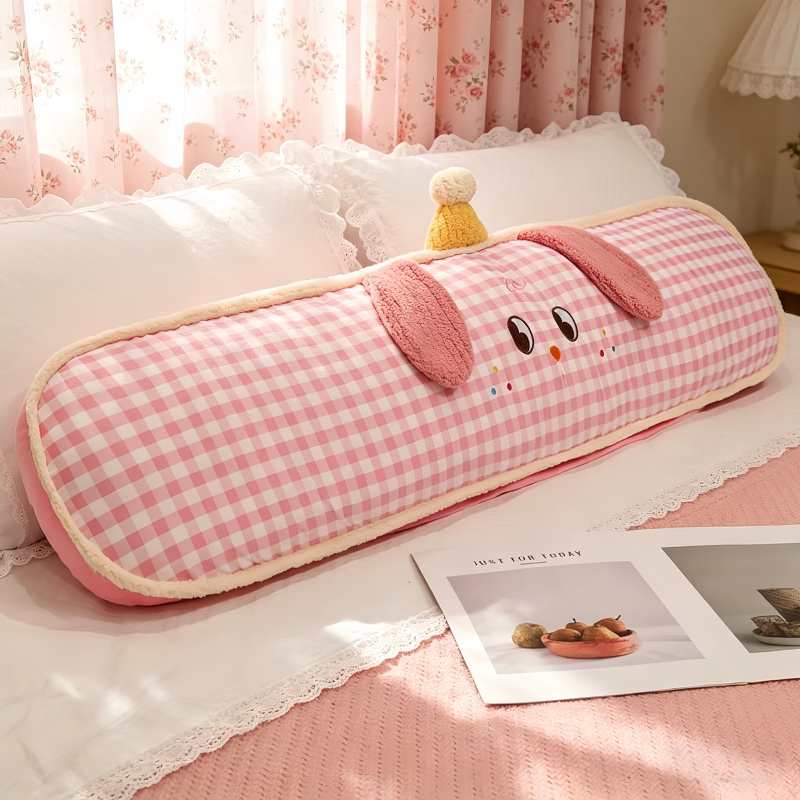 Círculos de dibujos animados almohada de brazo largo sofá cojín de dormitorio almohada de ocio dormitorio dormitorio de estudiantes dormir almohada de piernas