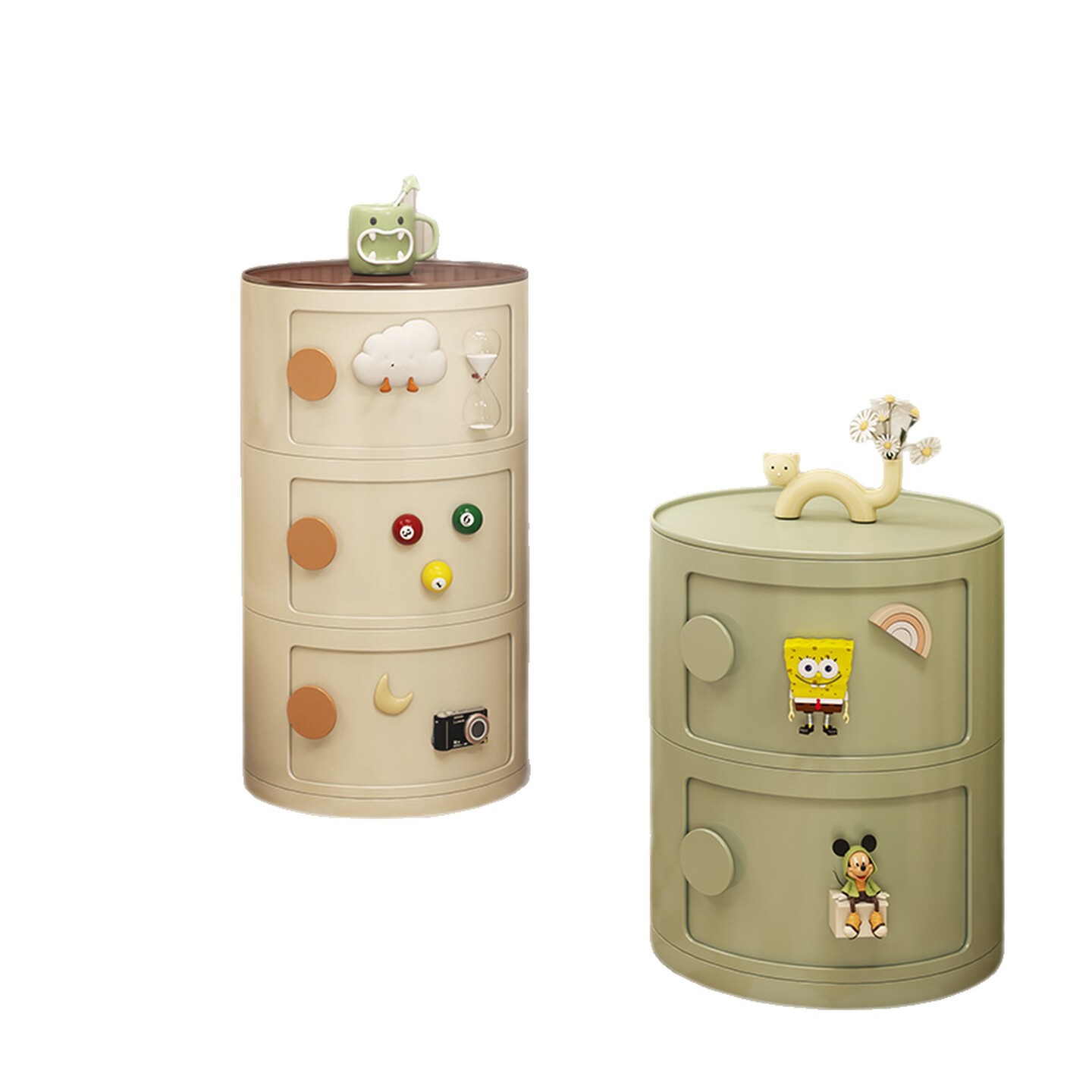 Cabina de cabezal de cama dormitorio armario de almacenamiento armario de almacenamiento armario de exhibición de aire de crema creativo armario de acabado estante multifuncional