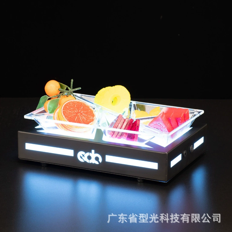Светящиеся LED-колодец вода фрукты дисковый бар KTV светящаяся закуска диск шесть грид закуски сухофрукты железный сосуд