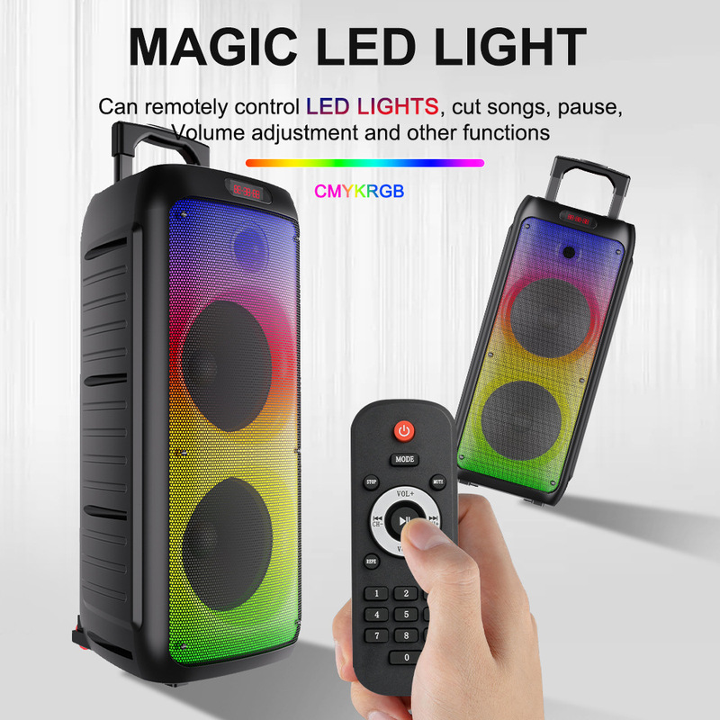 Sing-e dec s8236外国貿易の爆発的なダブル8インチbluetoothスピーカー充電可能なマイクk歌カラーライトのリモコン|undefined