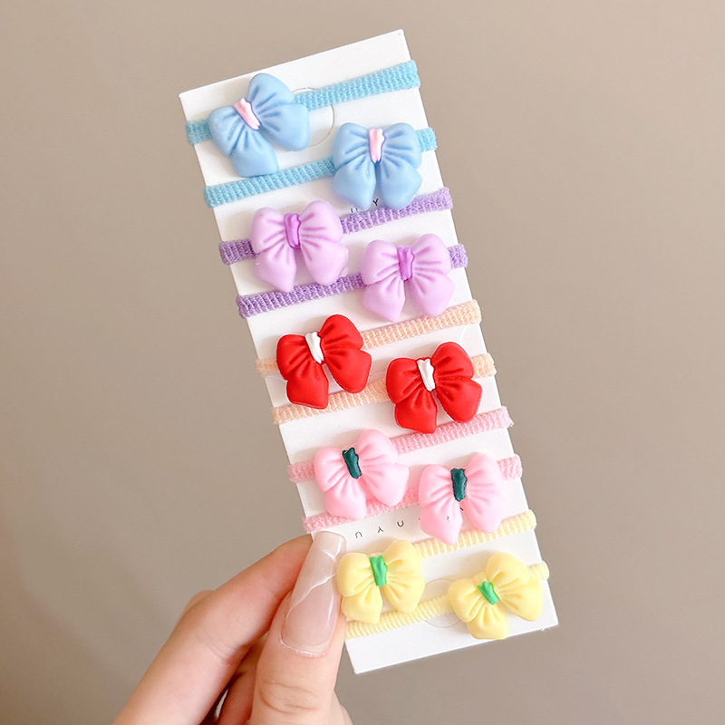 Los niños lindo pulgar accesorios para el cabello banda de pelo de dibujos animados color nueva banda de goma elástica alta cuerda de pelo no duele tocado de pelo cuerda de pelo