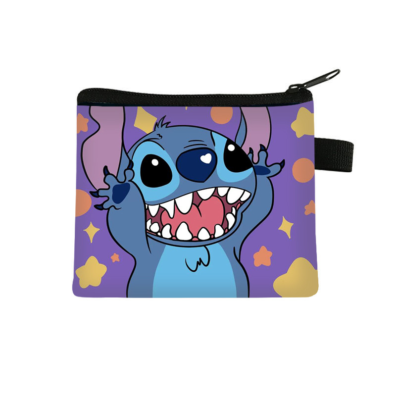 Monedero Infantil de Stitch, Popular en 2025, para Monedas, Llaves, Audífonos, Cartera de Poliéster con Dibujos Animados, Venta al Por Mayor