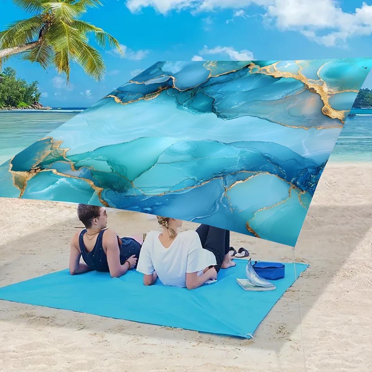 Cross-border camping sunshade tent - camping tarpaulin picnic ground cover. Portable outdoor camping tent